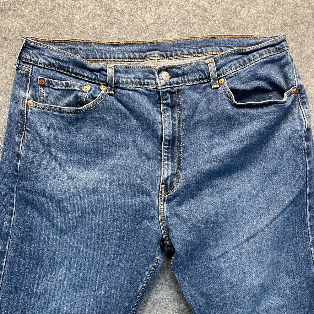 Levis Jeans Men's 40x32 505 Regular Fit Straight Leg Medium Wash Denim Pants - Picture 3 of 13